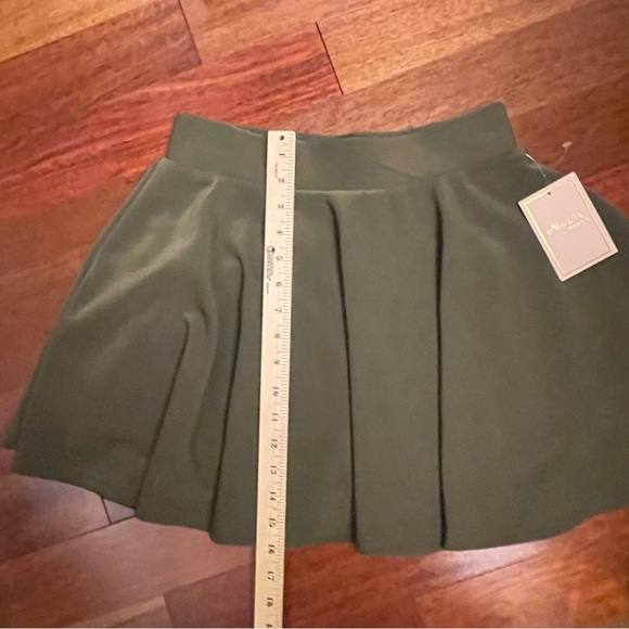 Olive Green Skater Skirt - Picture 3 of 4
